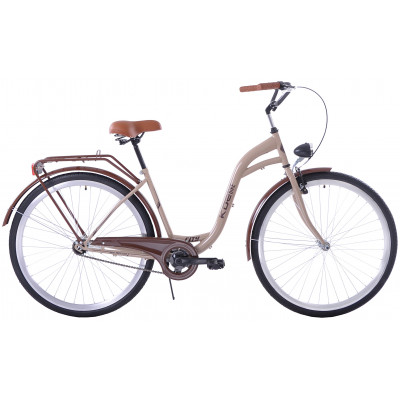 Mestský bicykel 28" Kozbike K29 1 prevodový Béžovo hnedý